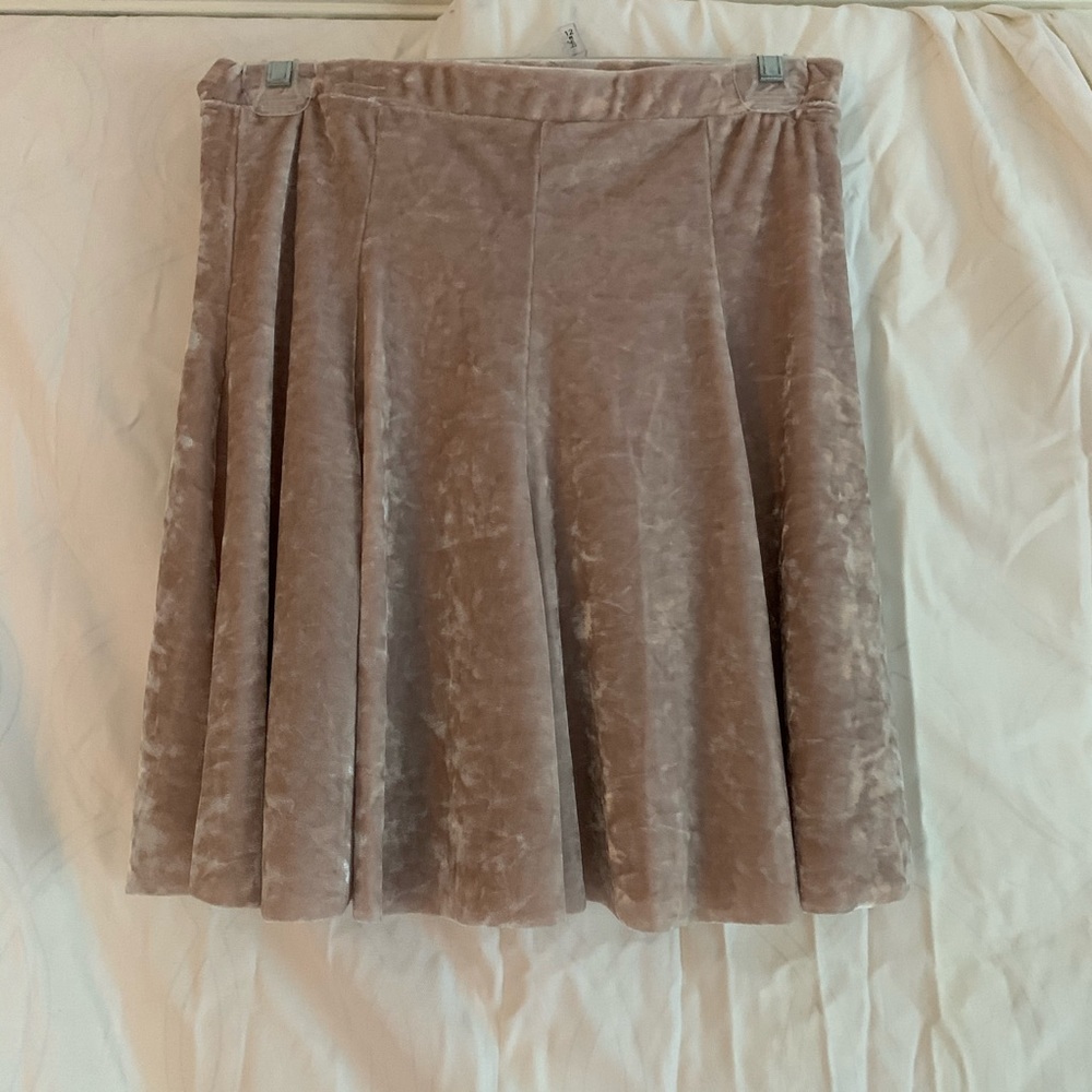 NWT Cream/Beige Velvet Skirt